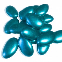 Dragées chocolat bleu et or pour décoration luxueuse, disponibles à Golbey chez Le Cygne Bleu