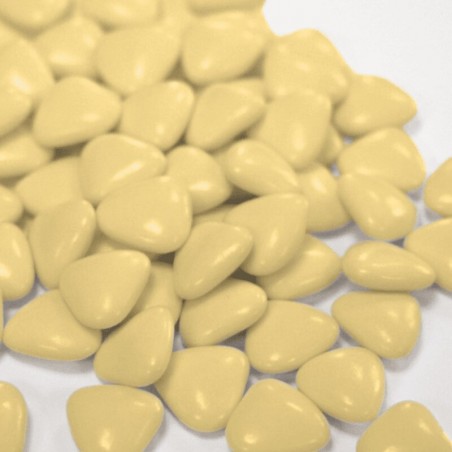 Dragées chocolat cœur beige dune pour thème naturel et bohème