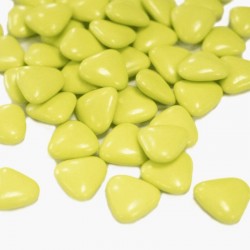 Dragées cœur chocolat vert anis pour décoration fraîche et originale