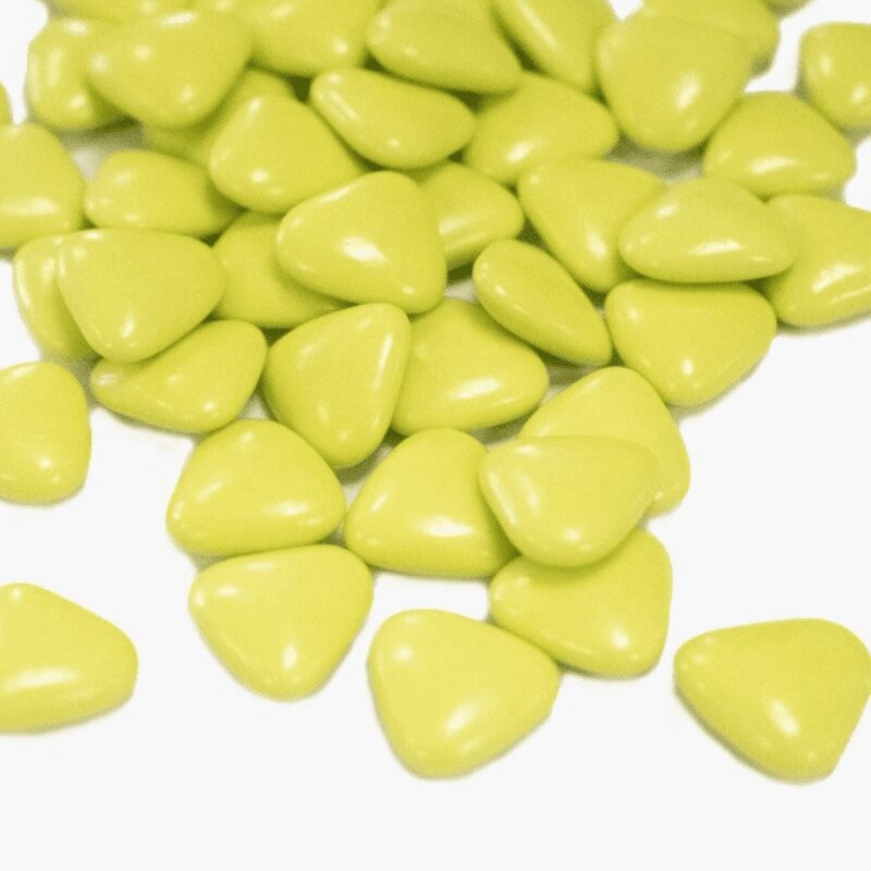 Dragées cœur chocolat vert anis pour décoration fraîche et originale