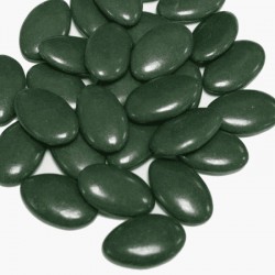 Dragées chocolat vert foncé pour thème nature ou végétal, Le Cygne Bleu à Golbey