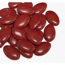 Dragées chocolat rouge pour mariage romantique