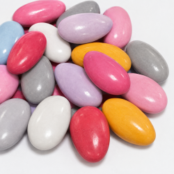 Dragées guimauve multicolores pour mariage ou baptême