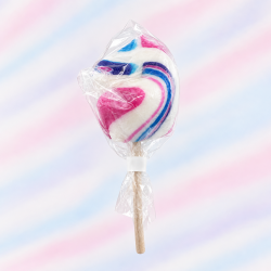 sucette chique barbe à papa, confiserie des vosges, confiserie le cygne bleu