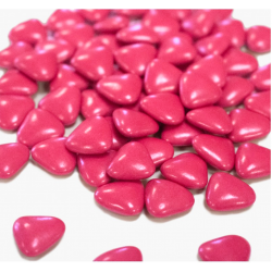 Dragées Cœur Chocolat Magenta