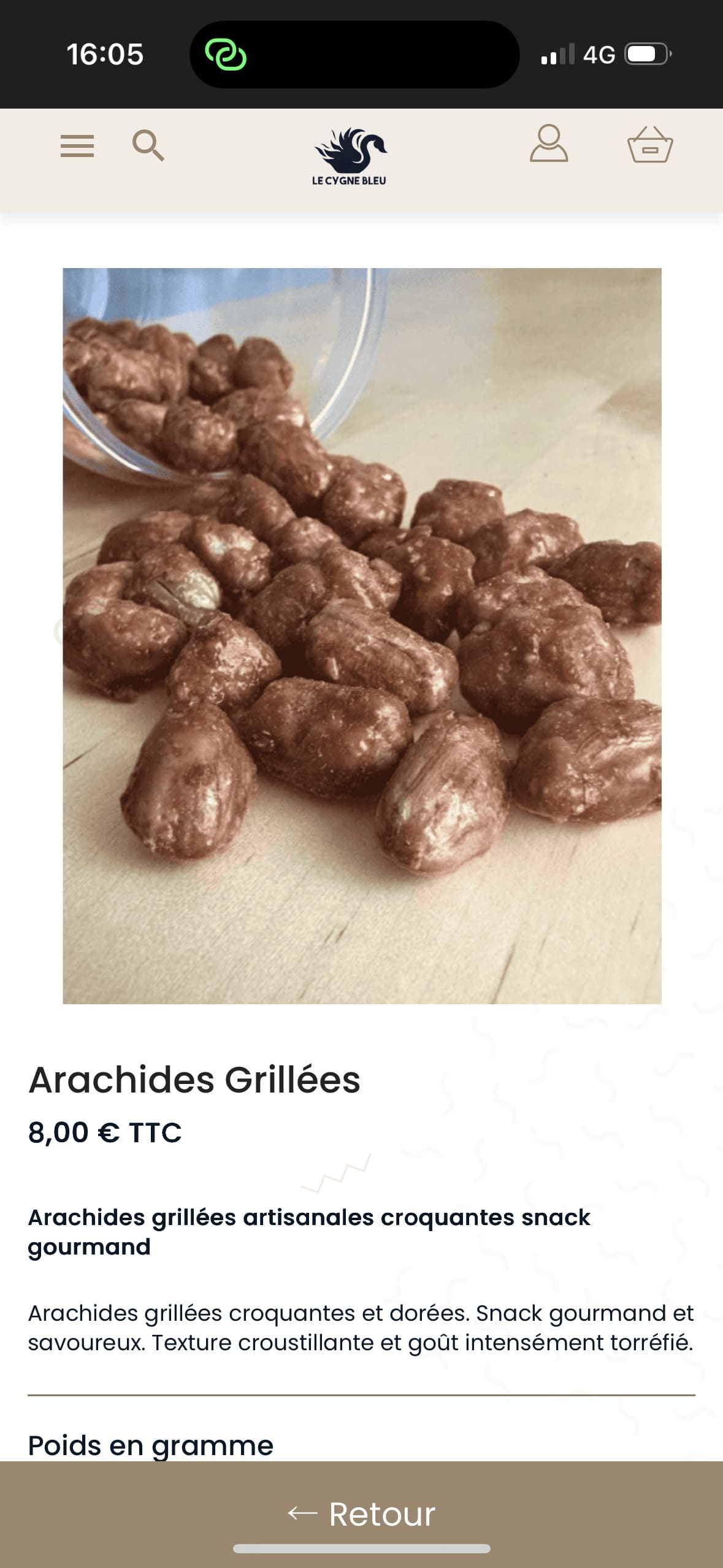 arachides grillees, confiserie des Vosges, le cygne bleu